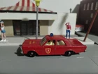 Lesney Matchbox Phantom #55/59 Ford Galaxie Custom Fire Chief Car Blue Dome