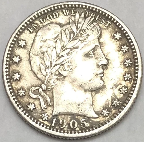 1905-P Barber Quarter XF Details