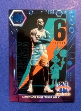 2021 Upper Deck Space Jam A New Legacy LeBron and Bugs Bunny Blue Foil Card 46