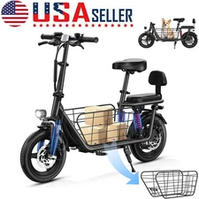 Electric Scooter with Seat & Basket 25 Miles Range 850W Adult Folding E-Scooter