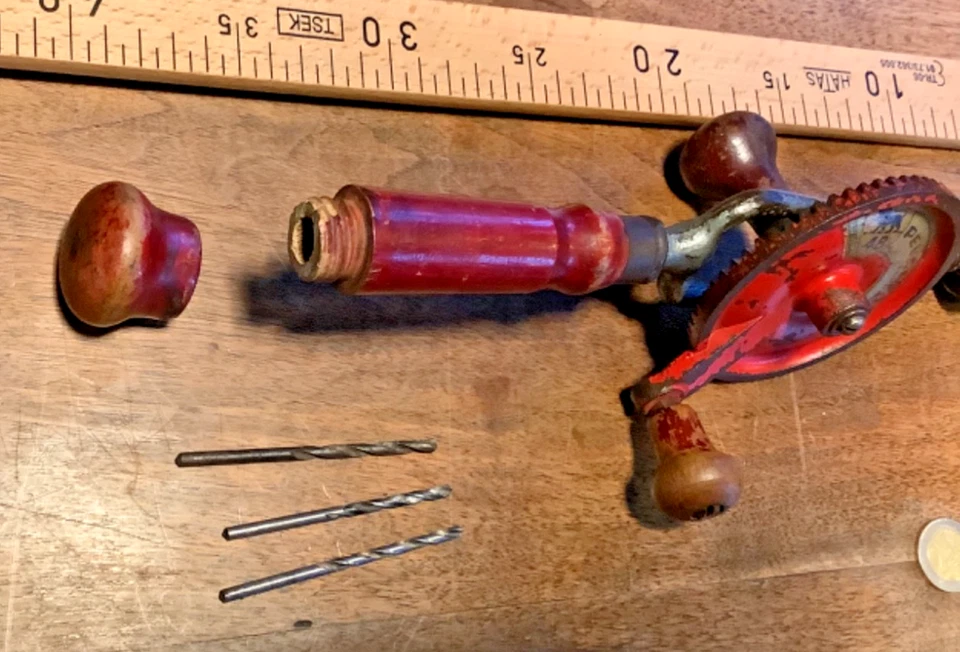 outils anciens,old tools, vieux outils, belle chignole " Peugeot frères 4 B"... - Photo 4/4