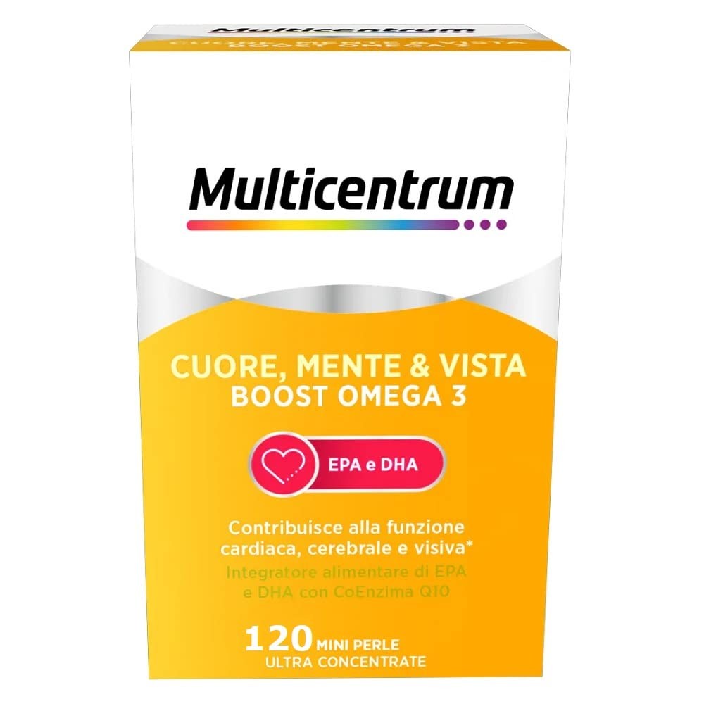 Multicentrum Omega3 Cuore Mente Vista Boost - Integratore EPA DHA 60 Perle