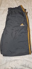 Vintage Adidas Pants S Gray Tearaway Track Breakaway Snap Side SEE DESCRIPTION