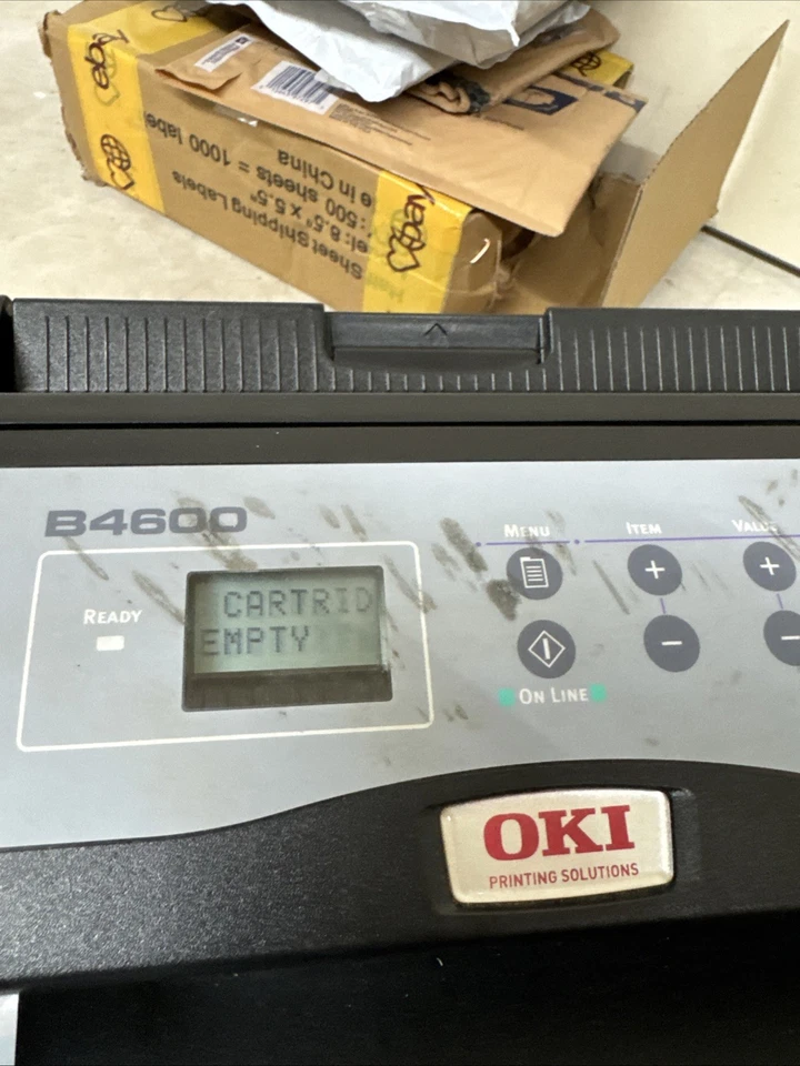 Okidata OKI B4600 Black Digital LED Monochrome *Turn on* For parts Or Repair - Image 2 of 4