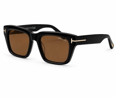 Lunettes de soleil Tom Ford FT1199 noir/marron 55-19-145 mm avec étui neuves - Photo 1/4