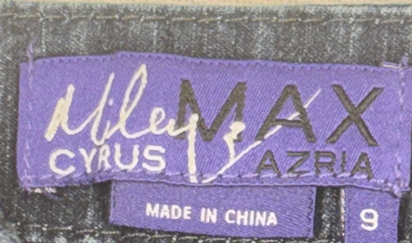 Miley Cyrus Max Azria 牛仔短裤女式 9 码低腰深蓝色牛仔 Y2K — 第 2/4 张图片
