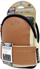 TROXELL USA SuperSoft Leatherhead Kneepads - (Large Size / Bagged in Paris)