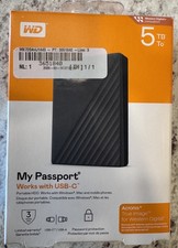 WD My Passport 5TB Portable External Hard Drive USB-C HDD Brand New Sealed