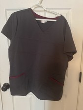Scrubstar Women's XL Pewter Scrub Top. Pre-Owned. Excellent Condition