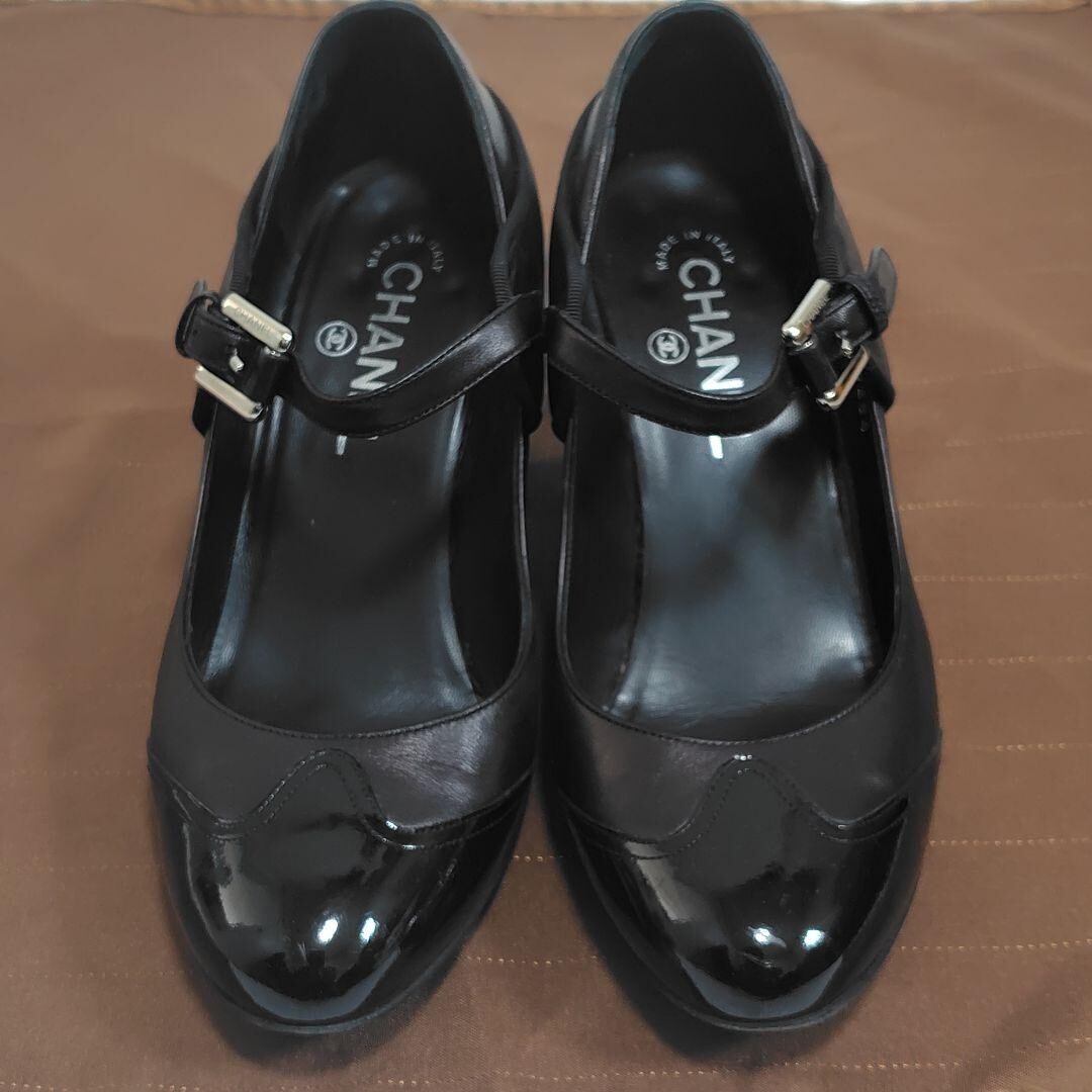 靴 CHANEL Coco Mark Pumps Chanel Pumps Shoes Coco Mark Leather Black Size 37 US About
