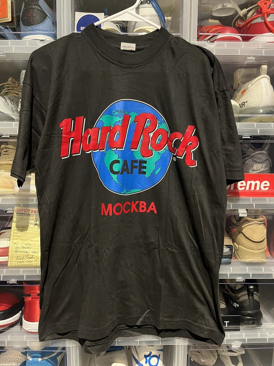 Vintage Hard Rock Cafe Mockba Moscow T-shirt Sz L Two Sided