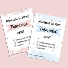 Postkarten Pate fragen 2er Set Patenonkel fra...