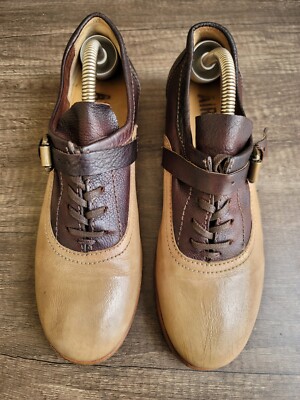 Airstep Women's Brown Leather Casual Lace Up Shoes Sz