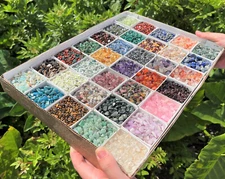1/4 lb GEMSTONE Chips 3 - 15 mm Semi Tumbled Stones: Choose Type 4 oz Loose Bulk