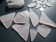 Sea Glass, Thick Pink with the Prayer words " Give us this day our daily bread"