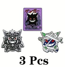 Pokemon 3pcs Gengar Set Custom Enamel Pin Brooch Nintendo Anime