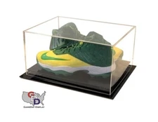 Counter or Desk Top Large Shoe Pair Display Case by GameDay Size 17 and Under
