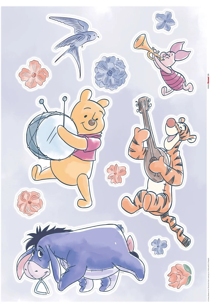 Disney Grande Pared PEGATINAS Conjunto Calcomanías Winnie The Pooh Personajes Tigre Piglet
