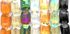 Large Fancy Emerald Cut Rectangle 32x24mm Chinese Crystal Glass Beads 3Pcs