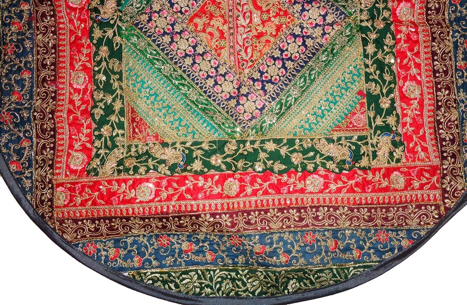 Tablecloth Boho table runner sofa throw tapestry vintage patchwork embroider art - Image 4 of 4