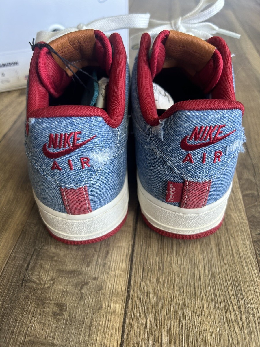 Levi's Nike Air Force 1 Size 8 Blue Denim | eBay Levi's Nike Air Force 1 Size 8 Blue Denim | eBay