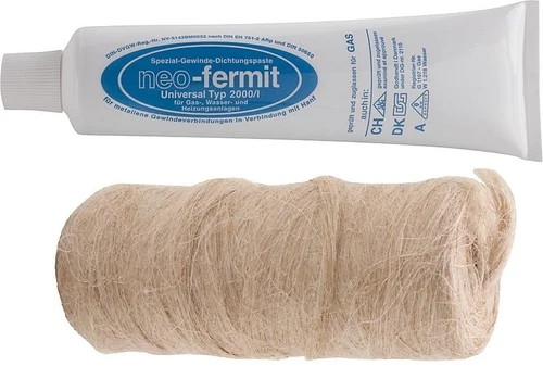 Neo Fermit universal Spezialgewinde Dichtungspaste Paste + Rolle Spule Hanf