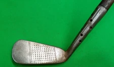 Hickory Wood Shaft "Halley & Co" MAXWELL 27 JIGGER Punch Dot Face Golf Club PM17