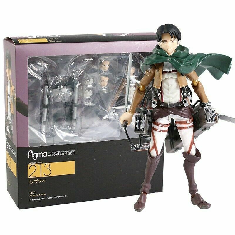 14cm Removable Exquisite Action Figures Anime Attack on Titan Eren Yeager  Figma PVC Action Figure Shingeki No Kyojin Mikasa Model 