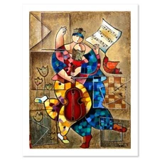 Dorit Levi "Lovers" Limited Edition Serigraph Hand Signed Art