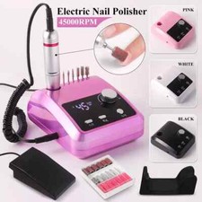 Electric Nail Drill Machine HD Display Metal Manicure Pen Nail Lathe Sander New