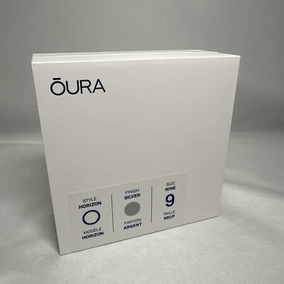 Oura Ring Gen 3 Horizon Silver US Size 9 - OPEN!