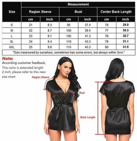 Women Plus Size Satin Silk Robe Lingerie with Inside Tie Sexy Valentine Cover Up