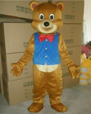 Professional New Mr Teddy Bear Mascot Costume Fancy Dress Adult
