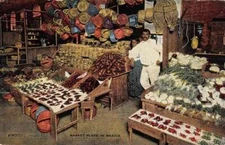 Mexico Market Place Scene Vintage Postcard AA53727