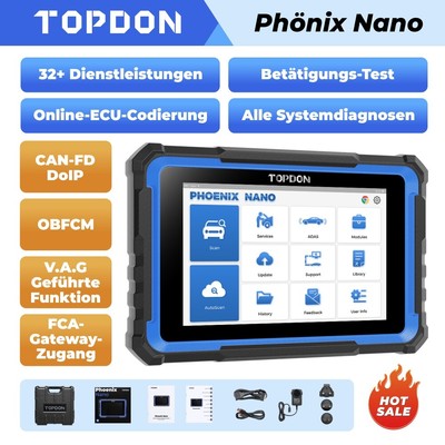 2024 TOPDON Phoenix Nano-E KFZ OBD2 Diagnosegerät Online-Codierung AUTO VIN SCAN