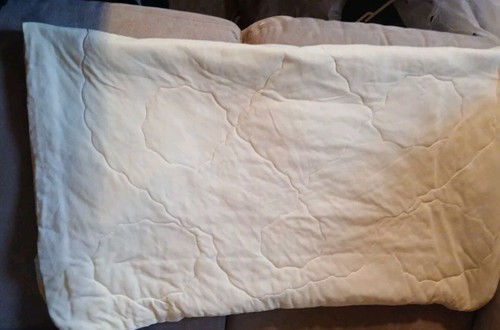 VTG 1970 Precious Moments QUILTED Zip Comforter Sleeping Bag 31" × 19" Zipped - Picture 9 of 11