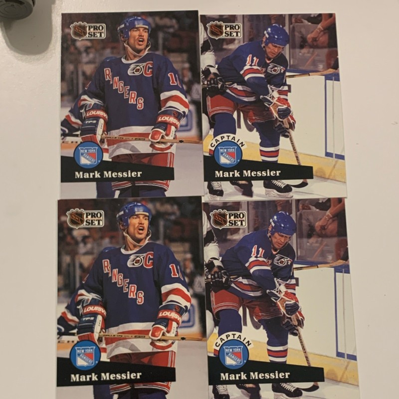 Pro Set Mark Messier New York Rangers Ice Hockey Trading Card Lot 4 Cards