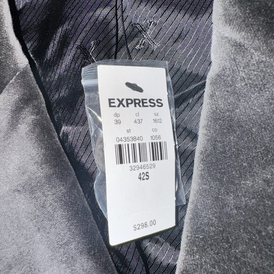 Jaqueta Blazer Fina Express Masculina Veludo Preto Tamanho 42S Nova Com Etiqueta! - Imagem 4 de 4
