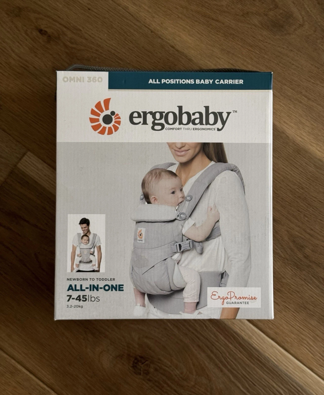 Ergobaby Infant Omni 360 All-In-One Baby Carrier Pearl Grey 100% Cotton Ergo
Opens in a new window o
