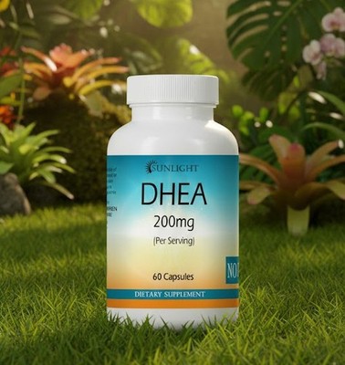 DHEA 200mg Serving - Capsules | Non-GMO, Gluten Free Supplement - Fresh Stock''