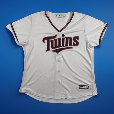 Minnesota Twins Jersey Majestic Cool Base Womens Size XL White MLB