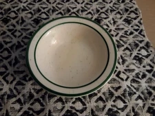 Tuxton 4 1/2" bowl Made in China. #23 porcelain w/ green