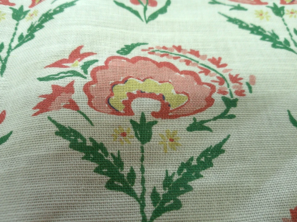 Ballard Designs "Dudley Rose" Multiusos Mezcla de Lino 2 Piezas 4.5 Yardas Reino Unido Foto 2 de 4