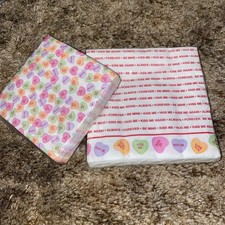 Vintage Large And Small Valentine  s Day Party Paper Napkins Candy Hearts