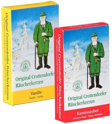 Original Crottendorfer - Set of 2 incense candles - Kaminzauber & vanilla