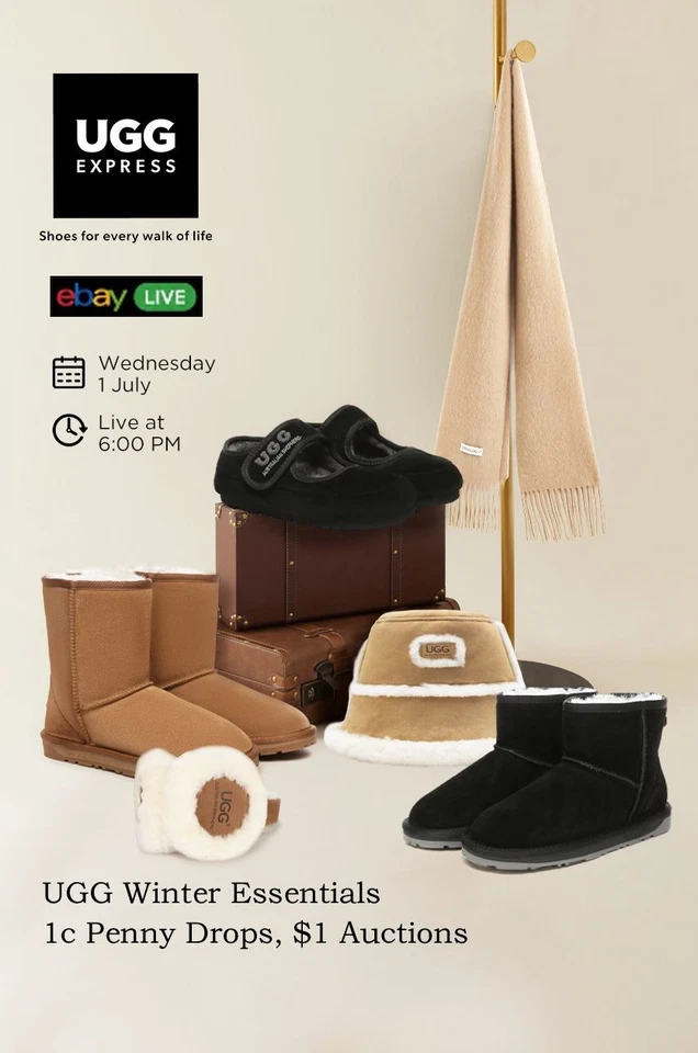 UGG & Winter Wardrobe: 1c Drops, $1 Auctions & Fan Favorites!