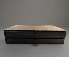 Rare Antique Corticelli Spool Silk Store Display Box With Drawers 