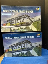 Lot Of 2 Walthers Cornerstone HO Scale Kit Single-Track Railroad Truss Bridge