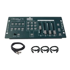 Chauvet Lighting Obey 4 DMX-512 Controller  DMX Cables Package