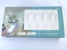 Gosund Smart Voice Control Wifi Smart Light Switch Works w/ Google Alexa 4 Pack